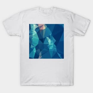 Ball Blue Abstract Low Polygon Background T-Shirt